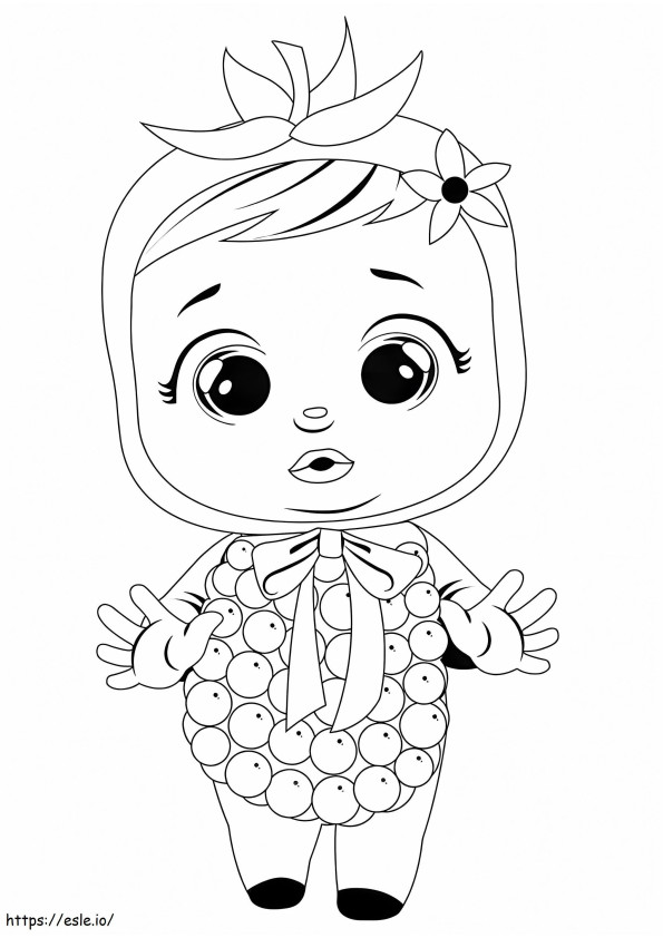 Raspberry Cry Babie coloring page