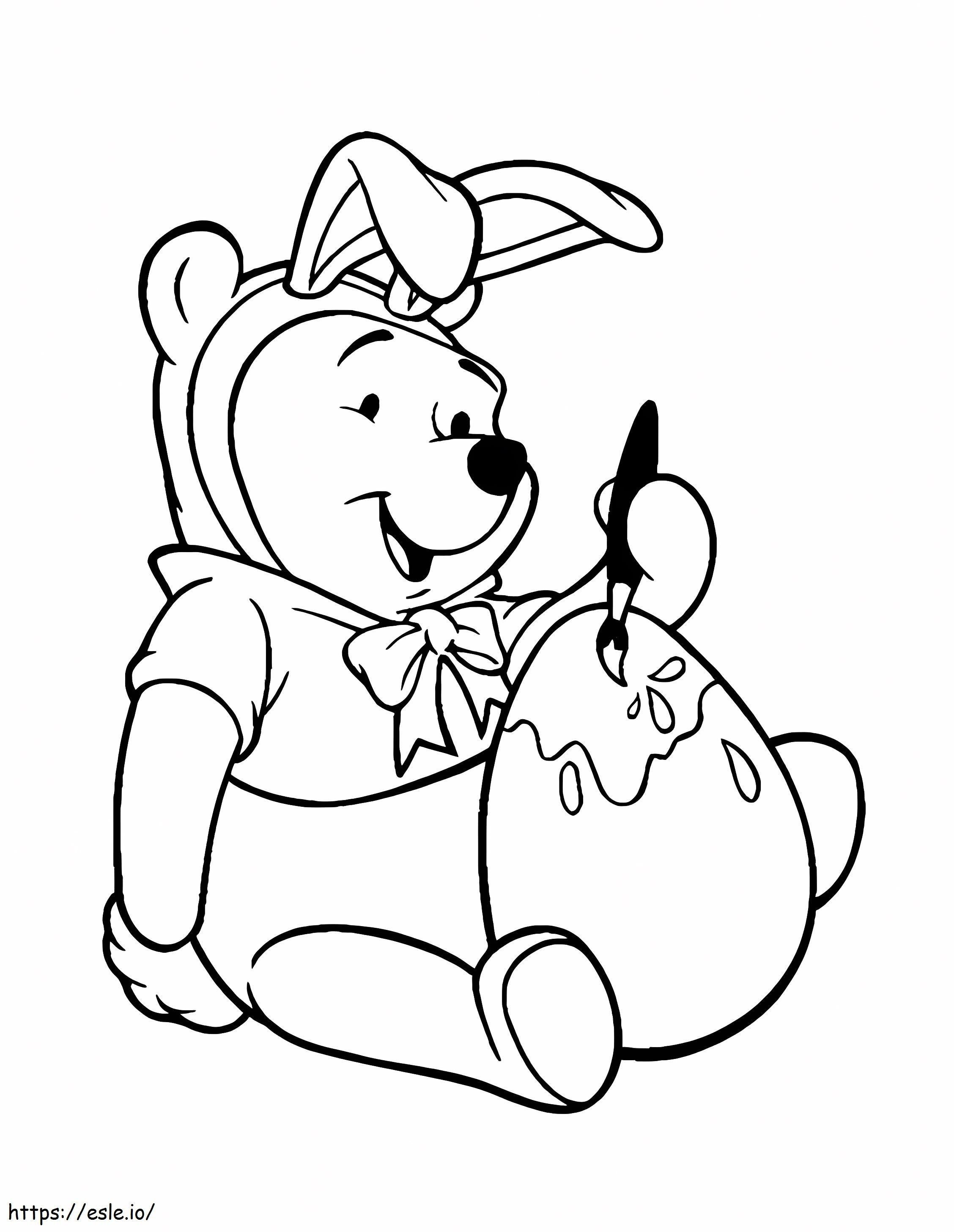 Coloriage Winnie drôle de l'ourson à imprimer dessin