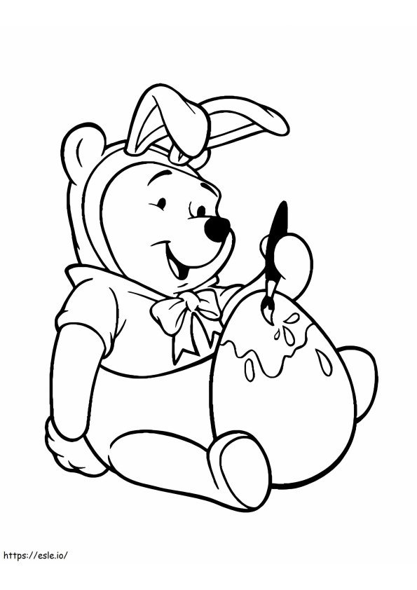 Gracioso Winnie De The Pooh para colorear