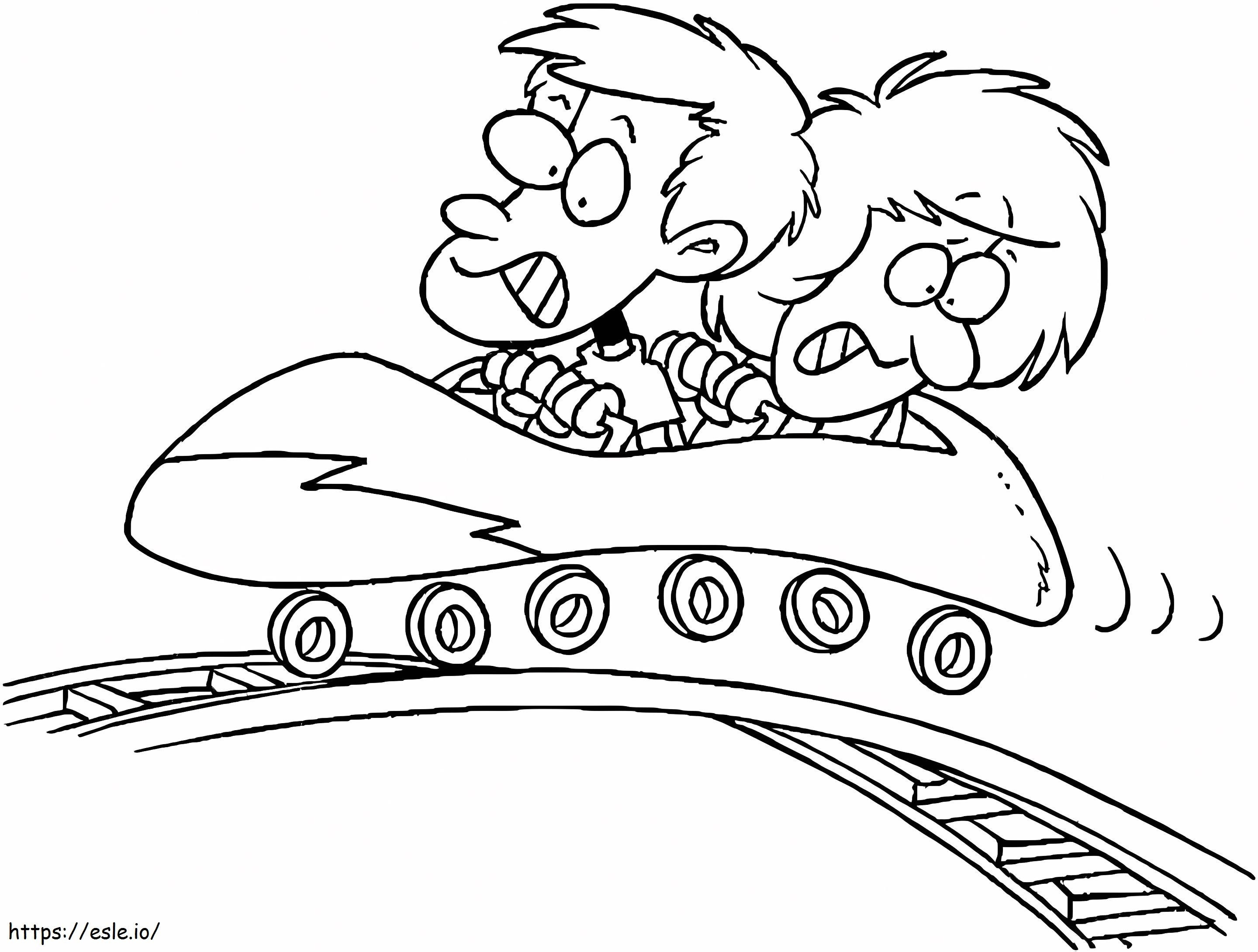 Free Roller Coaster To Print coloring page