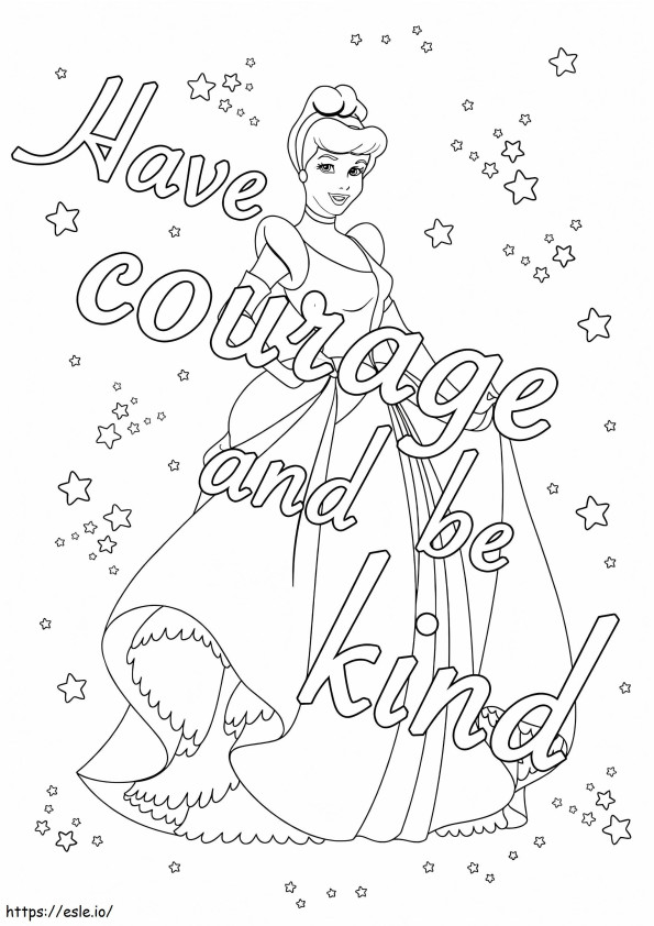 Tenga coraje y sea amable para imprimir para colorear