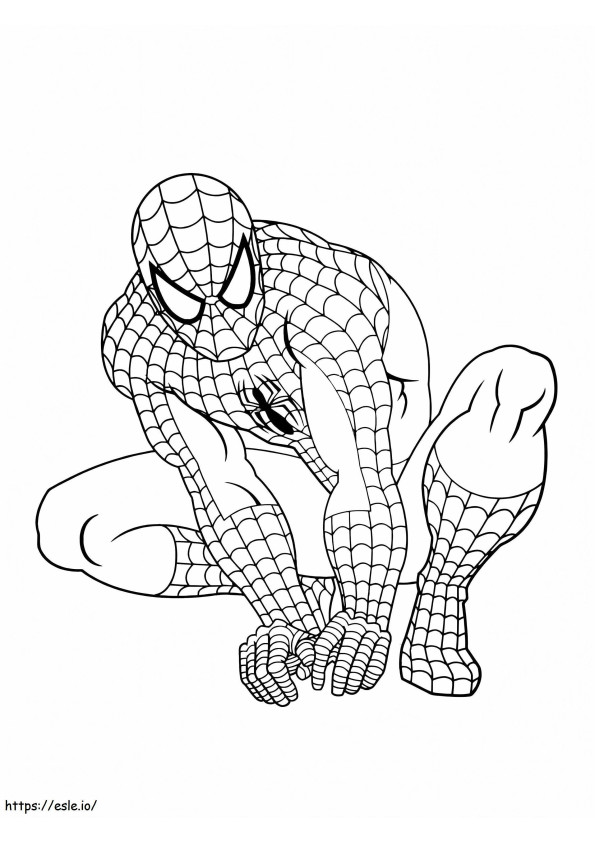 Spiderman 11 kleurplaat