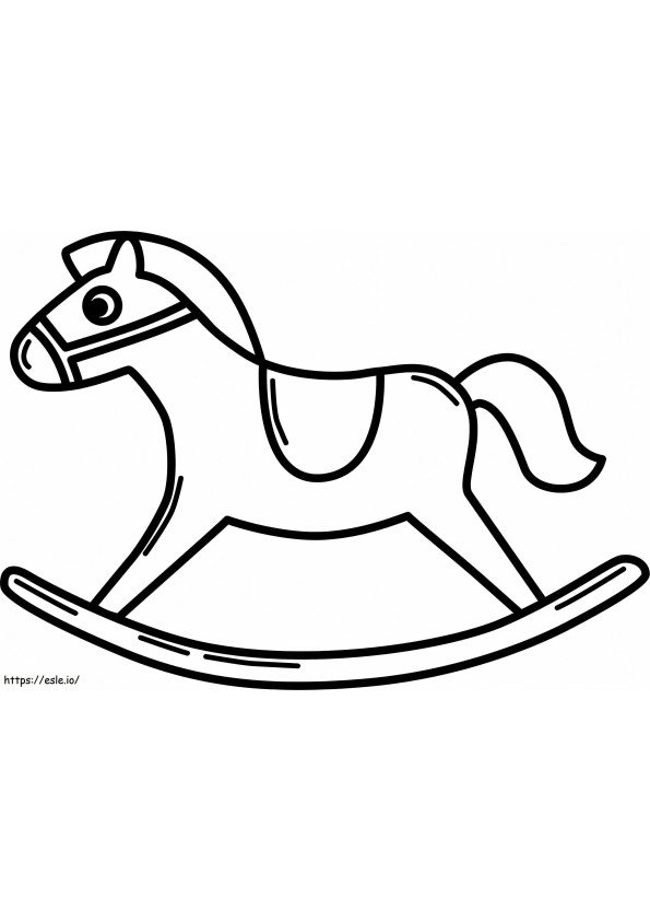 Cavalo de balanço simples para colorir