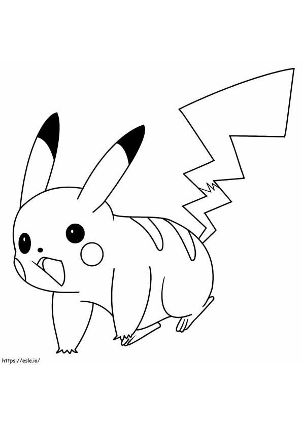 Pikachu surpreso para colorir