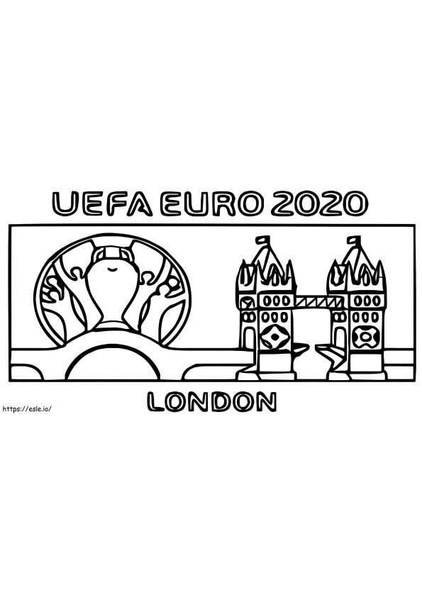 Logotipo Londres Eurocopa 2020 2021 para colorear