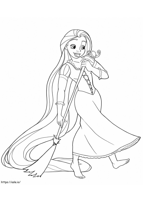 Princess Rapunzel Does Housework 1
