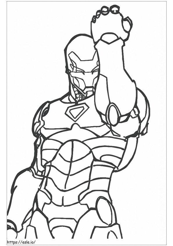Ironman With Infinity Gauntlet coloring page