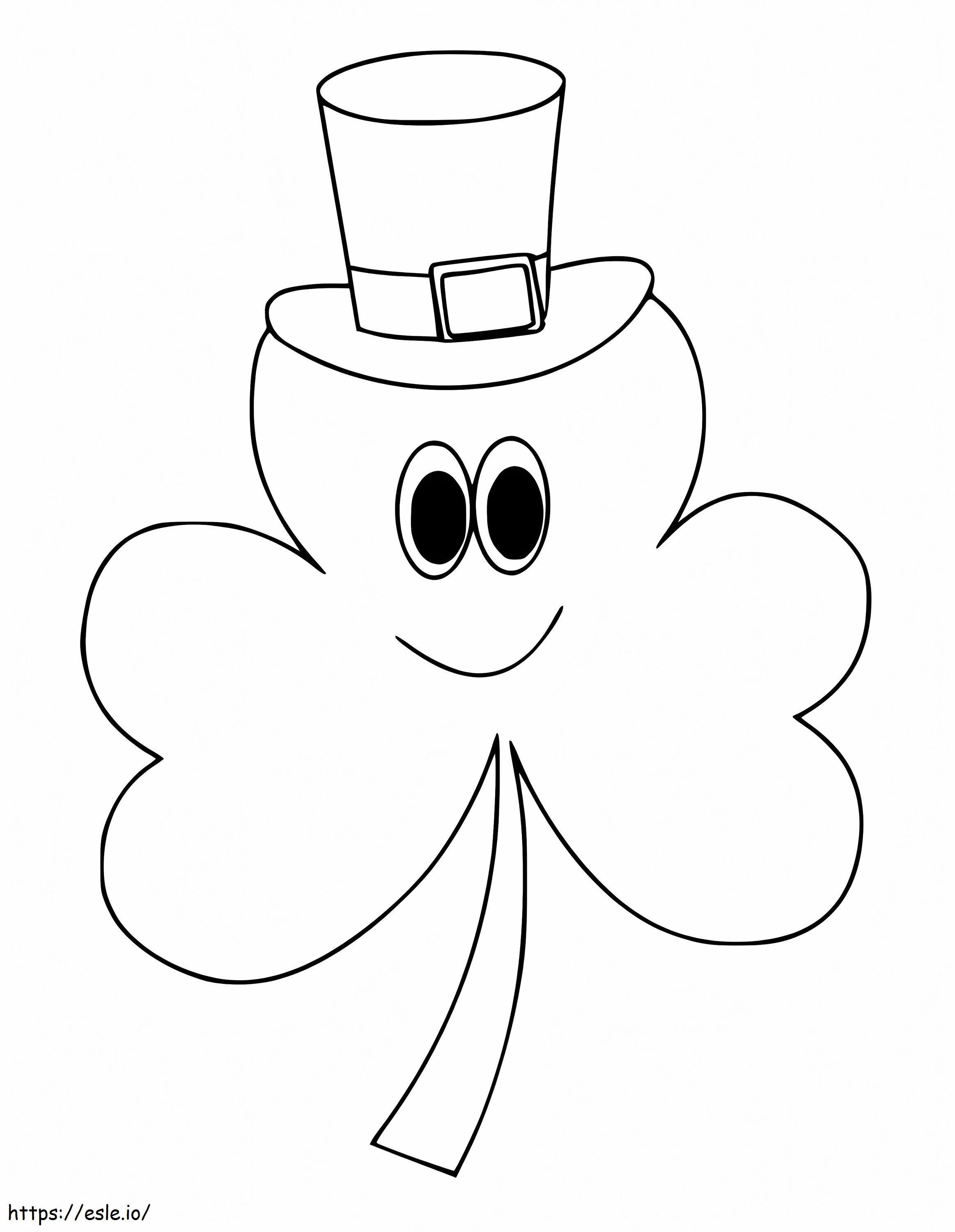 Cute Shamrock coloring page