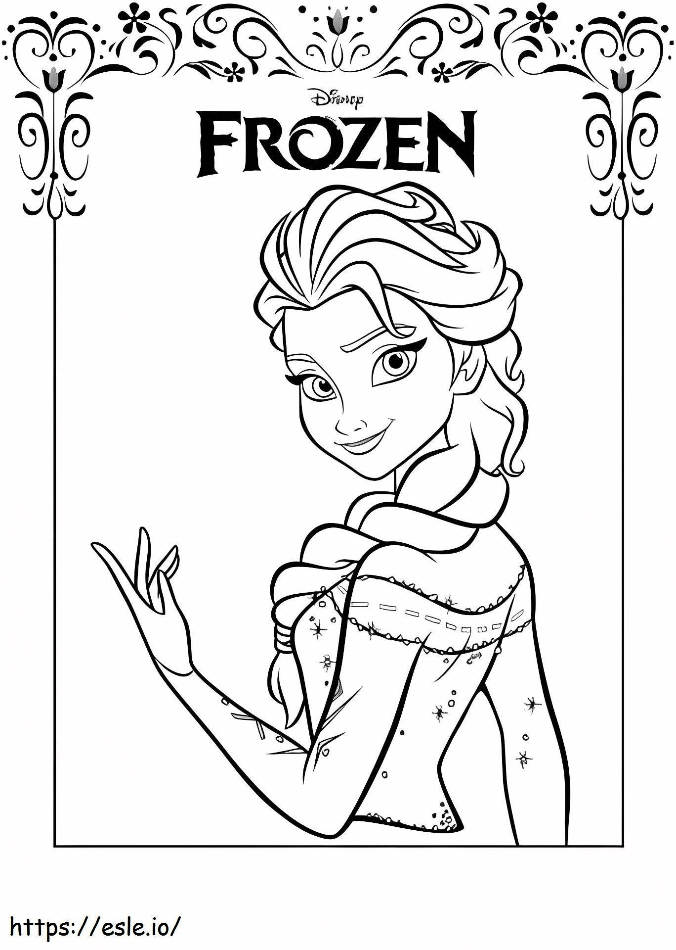 Elsa Frozenista värityskuva