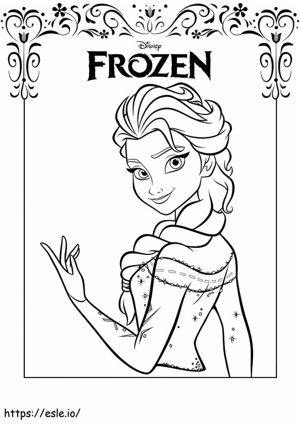 Elsa From The Frozen coloring page