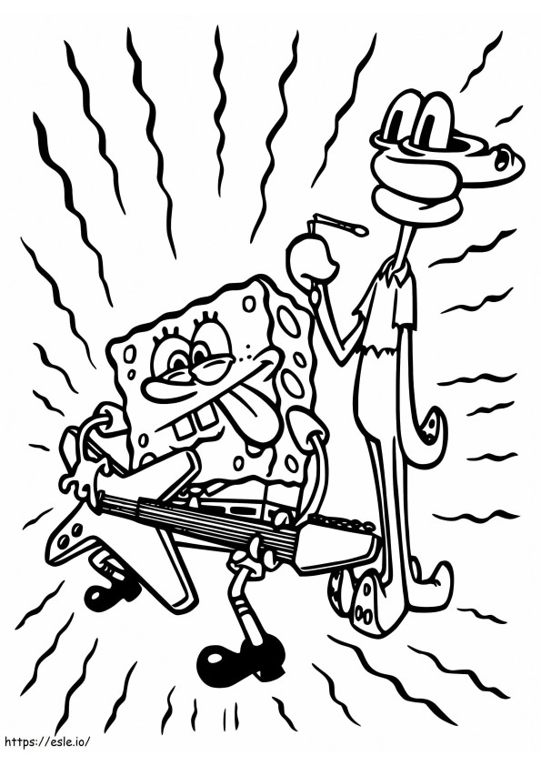 Spongebob és Squidward kifestő