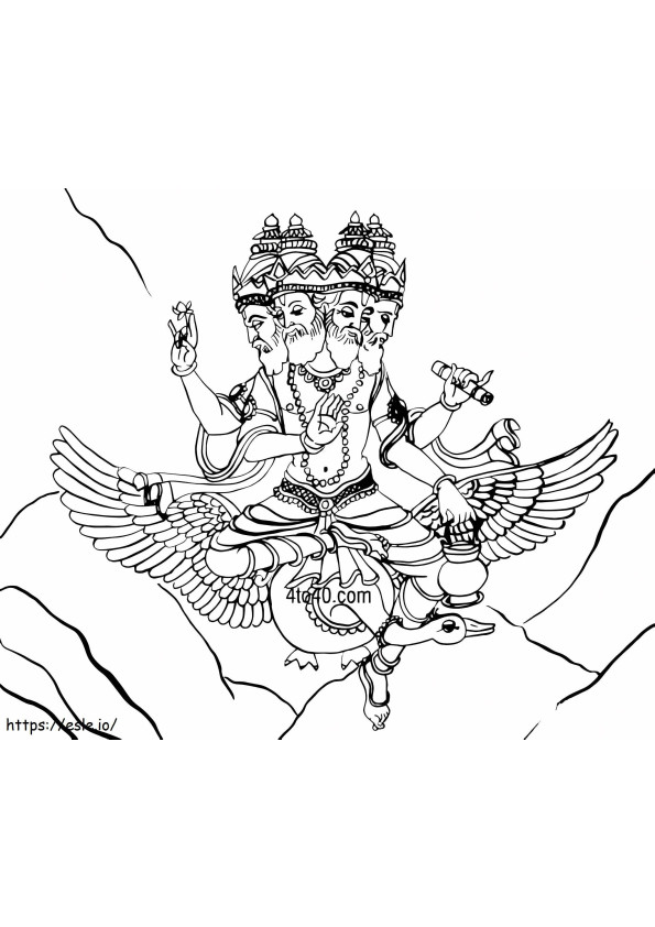 Lord Brahma 1 coloring page