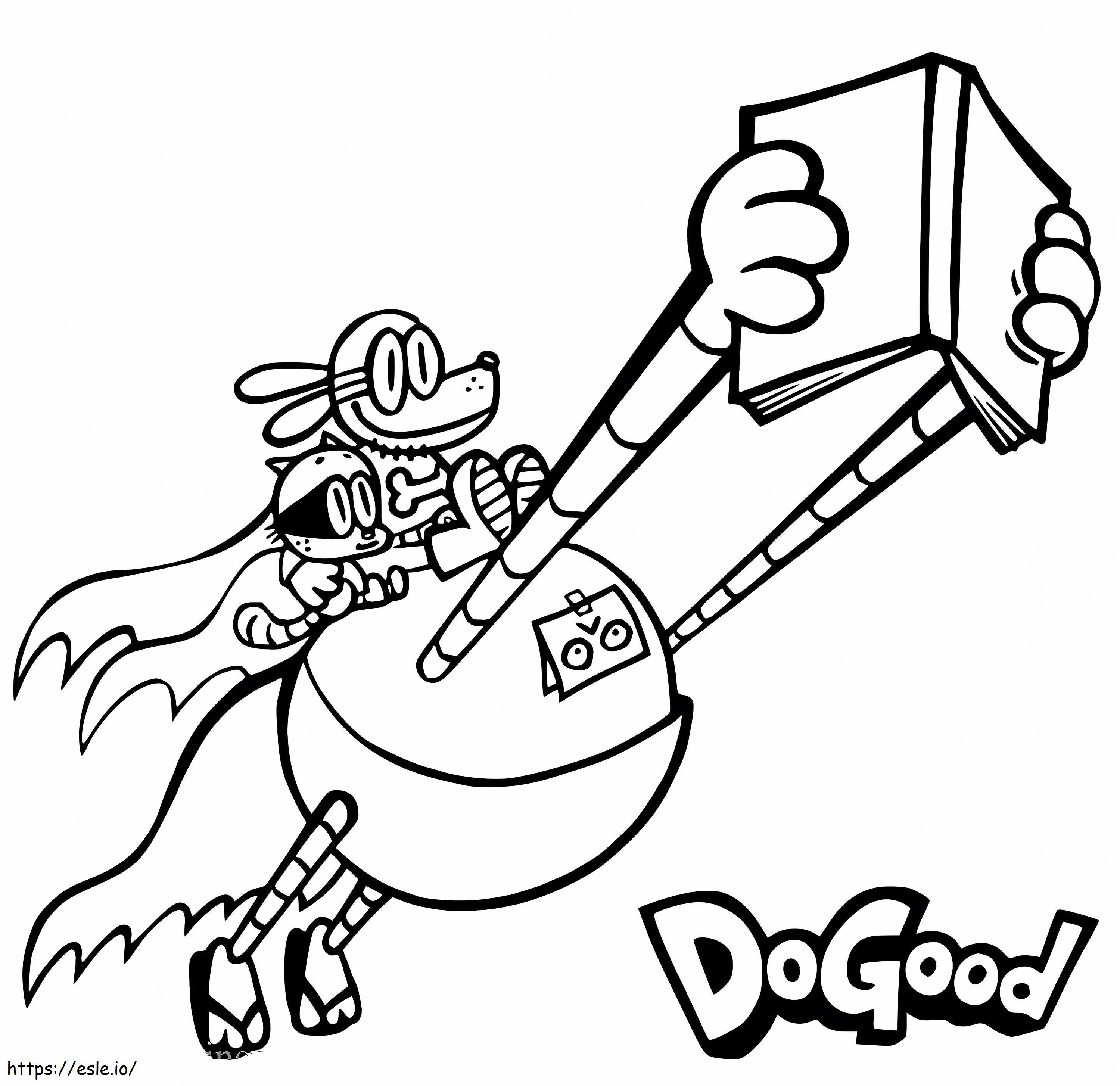 Dog Man Flight coloring page