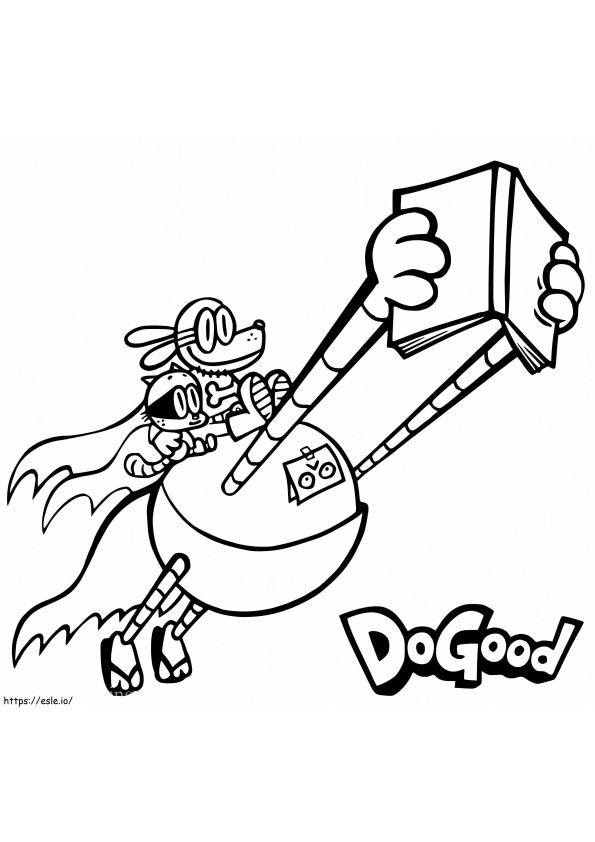 Dog Man Flight coloring page