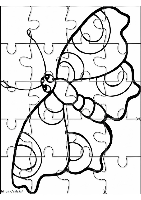 Butterfly Puzzle coloring page
