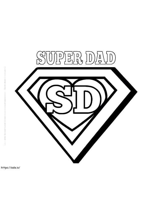 Super Dad-symbool kleurplaat kleurplaat