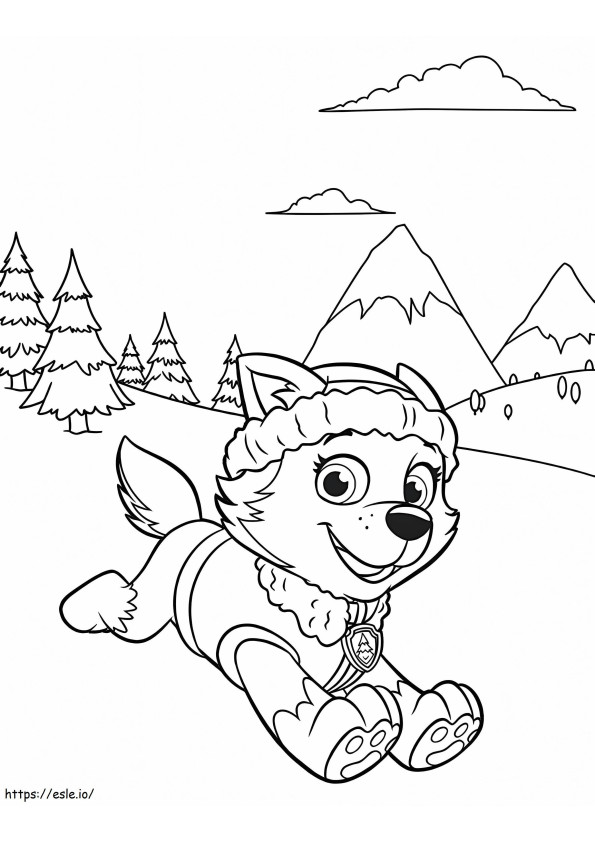 Everest At Christmas coloring page