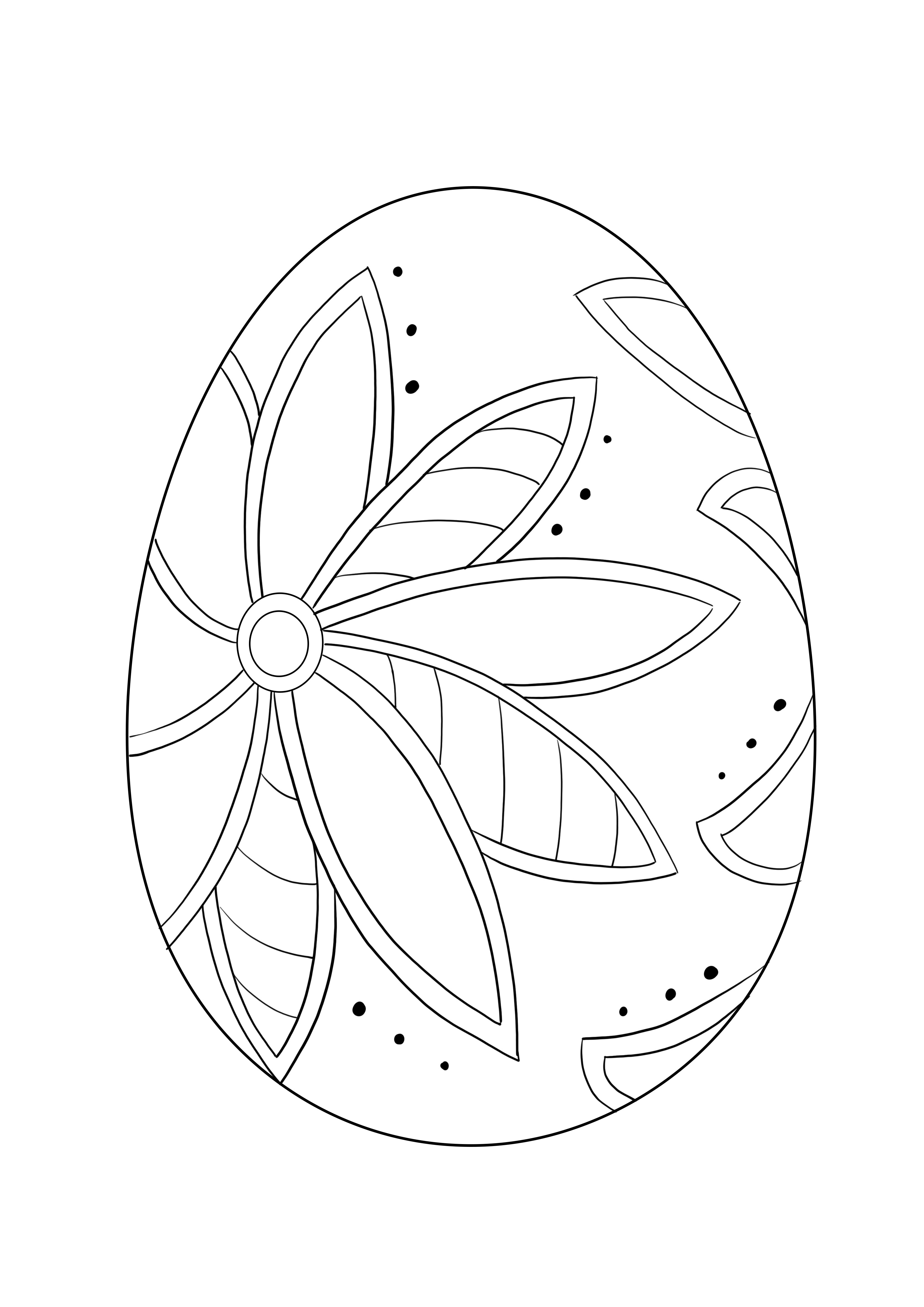 Pola bunga untuk telur Paskah cetak dan unduh gratis
