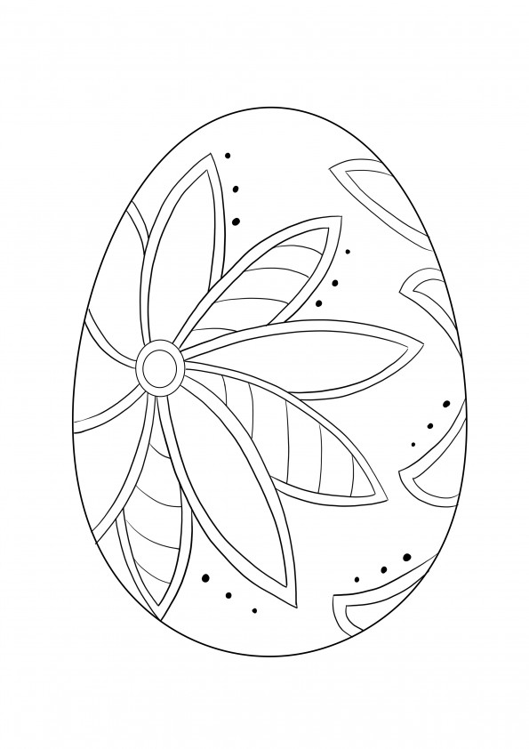 Floral pattern for Easter egg print and download for free