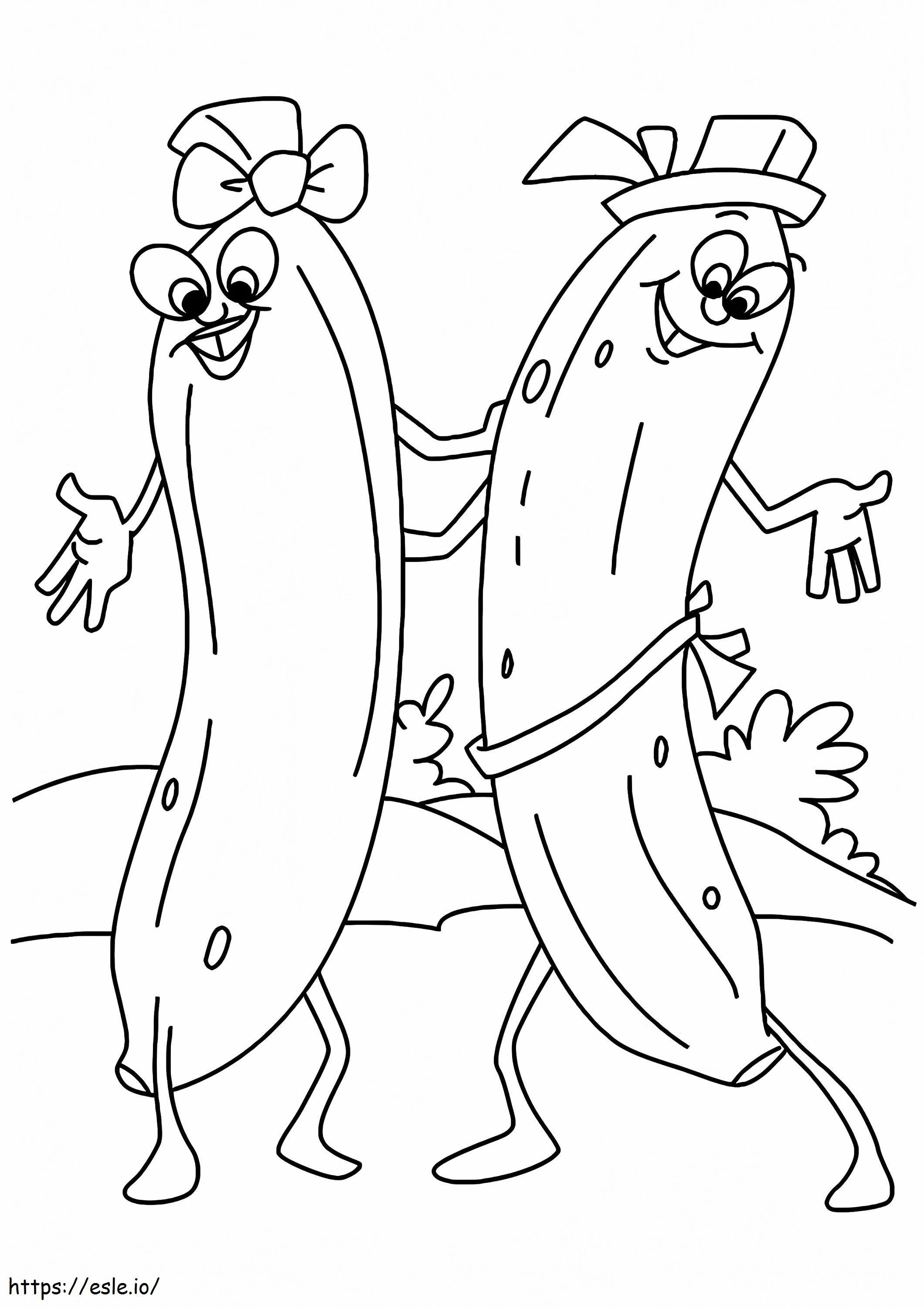 1530586891 Die tanzenden Bananen A4 ausmalbilder