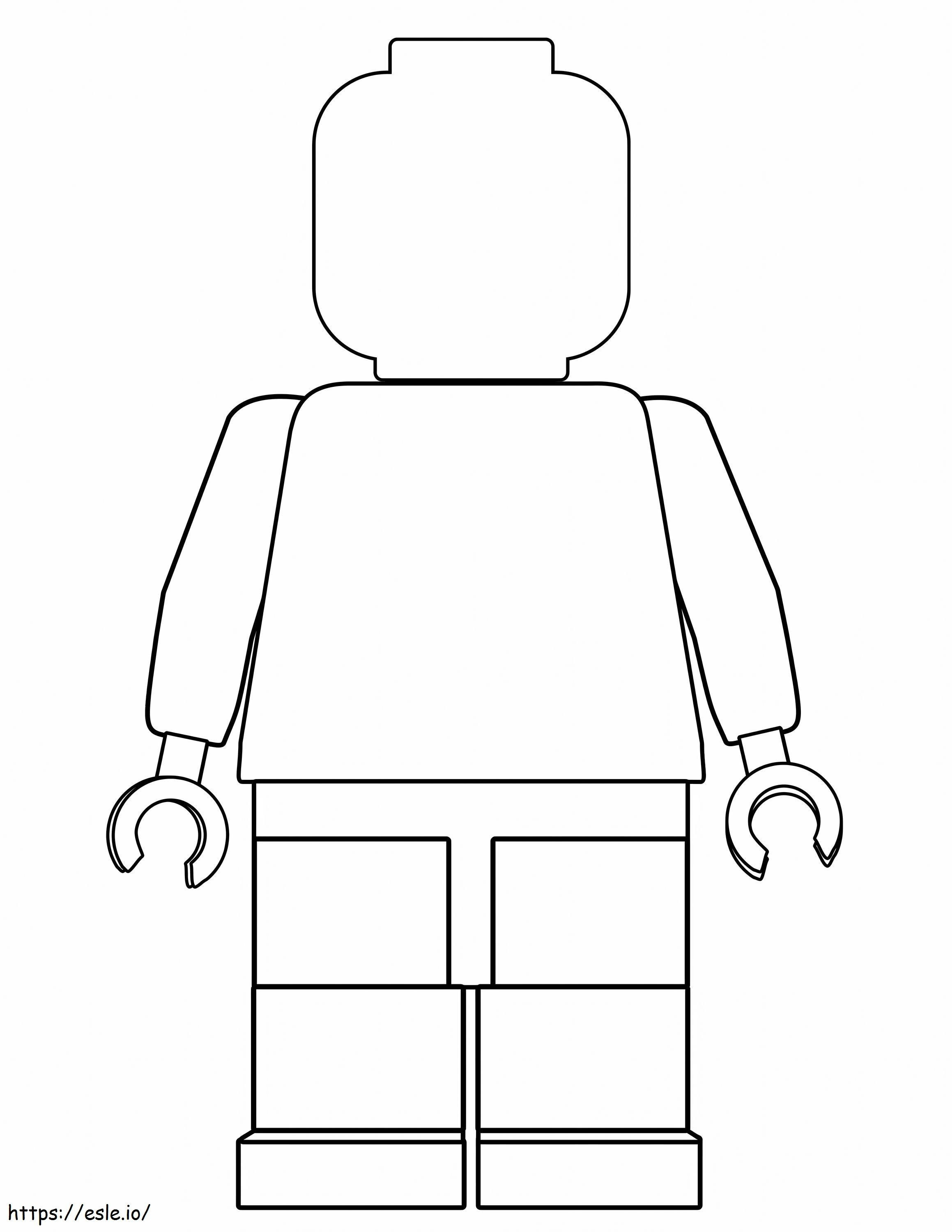レゴ マン ブランク ショベル ブロック フリースケール ぬりえ - 塗り絵