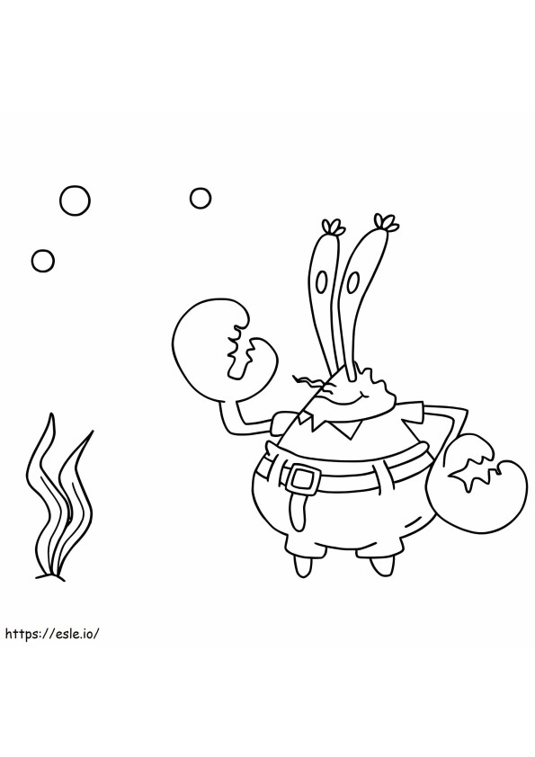 Mr. Krabs Amazing coloring page
