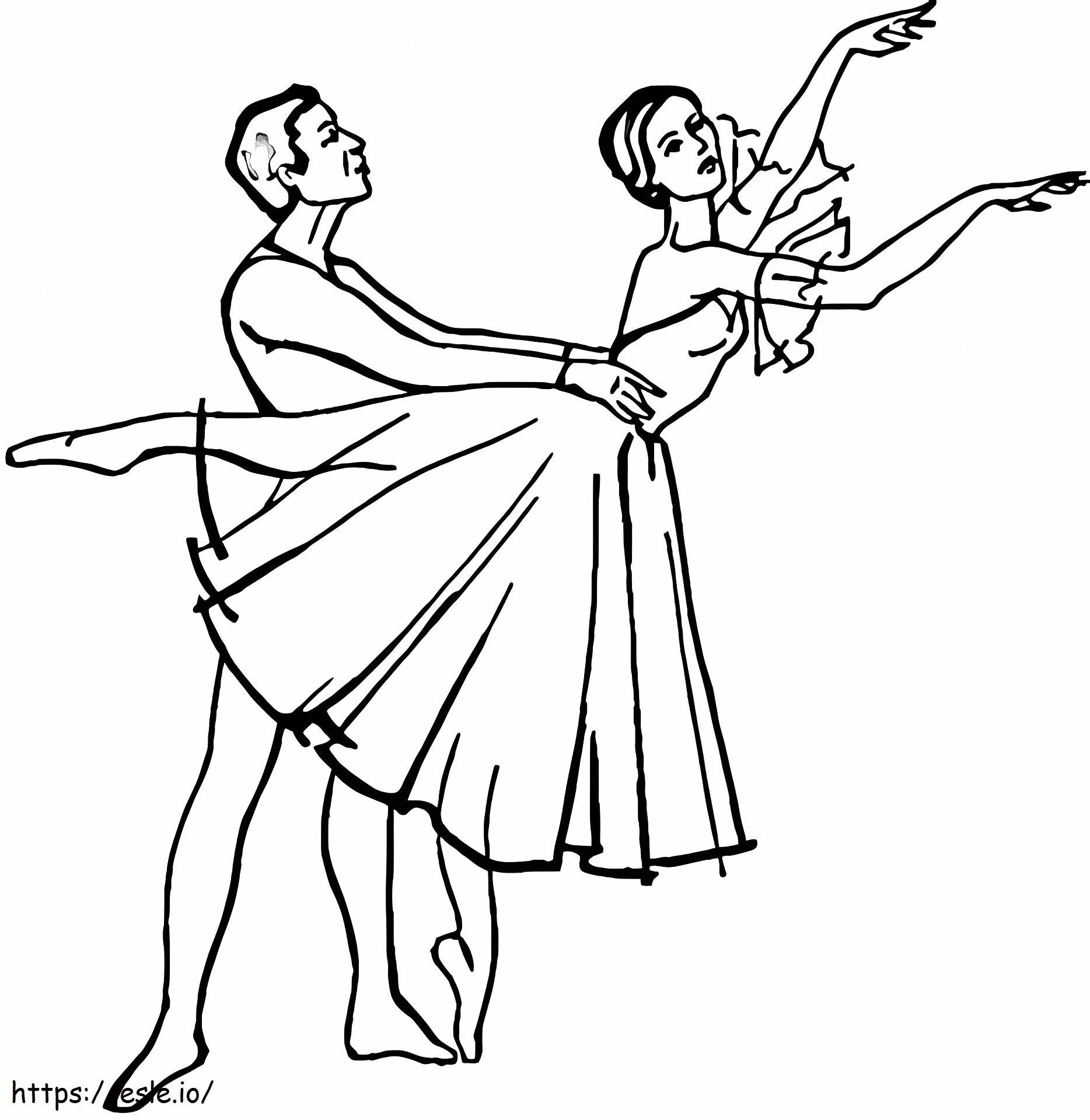 Giselle Dancing coloring page