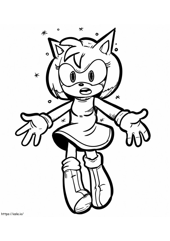 Printable Amy Rose coloring page