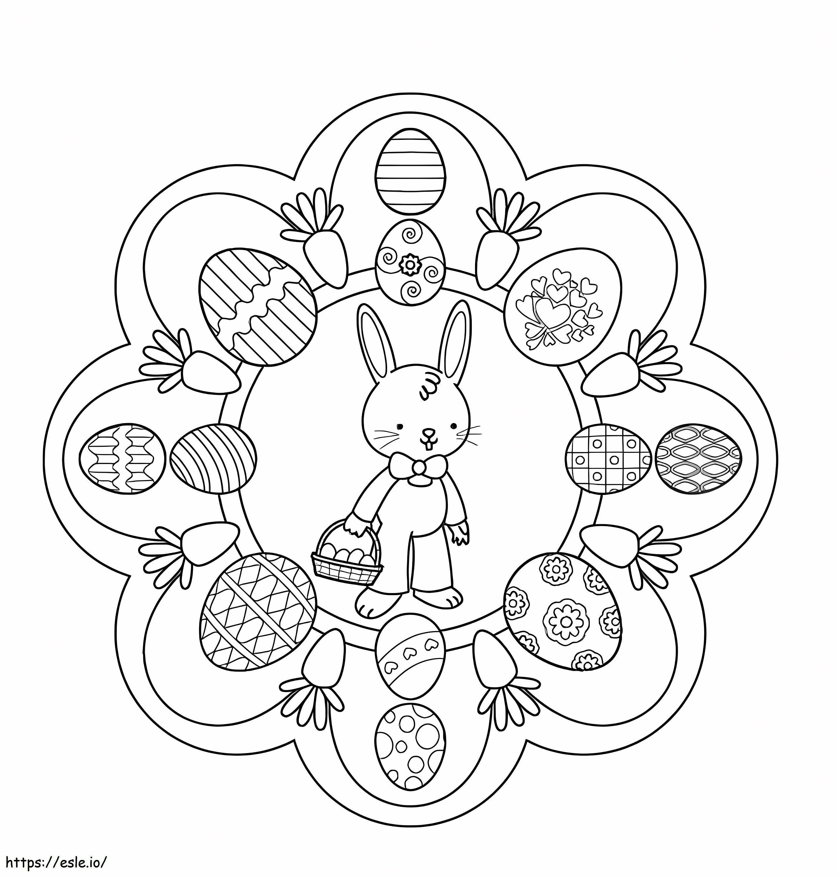 Easter Mandala 12 coloring page