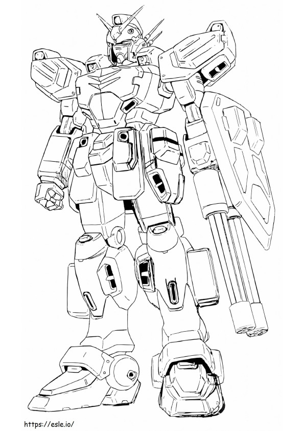 Gundam 7 kleurplaat