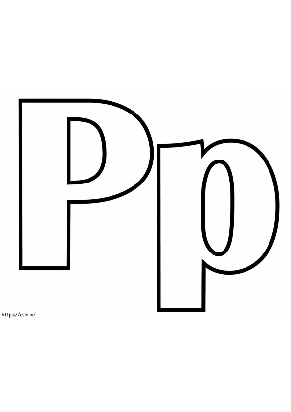 Coloriage Lettre P 3 à imprimer dessin