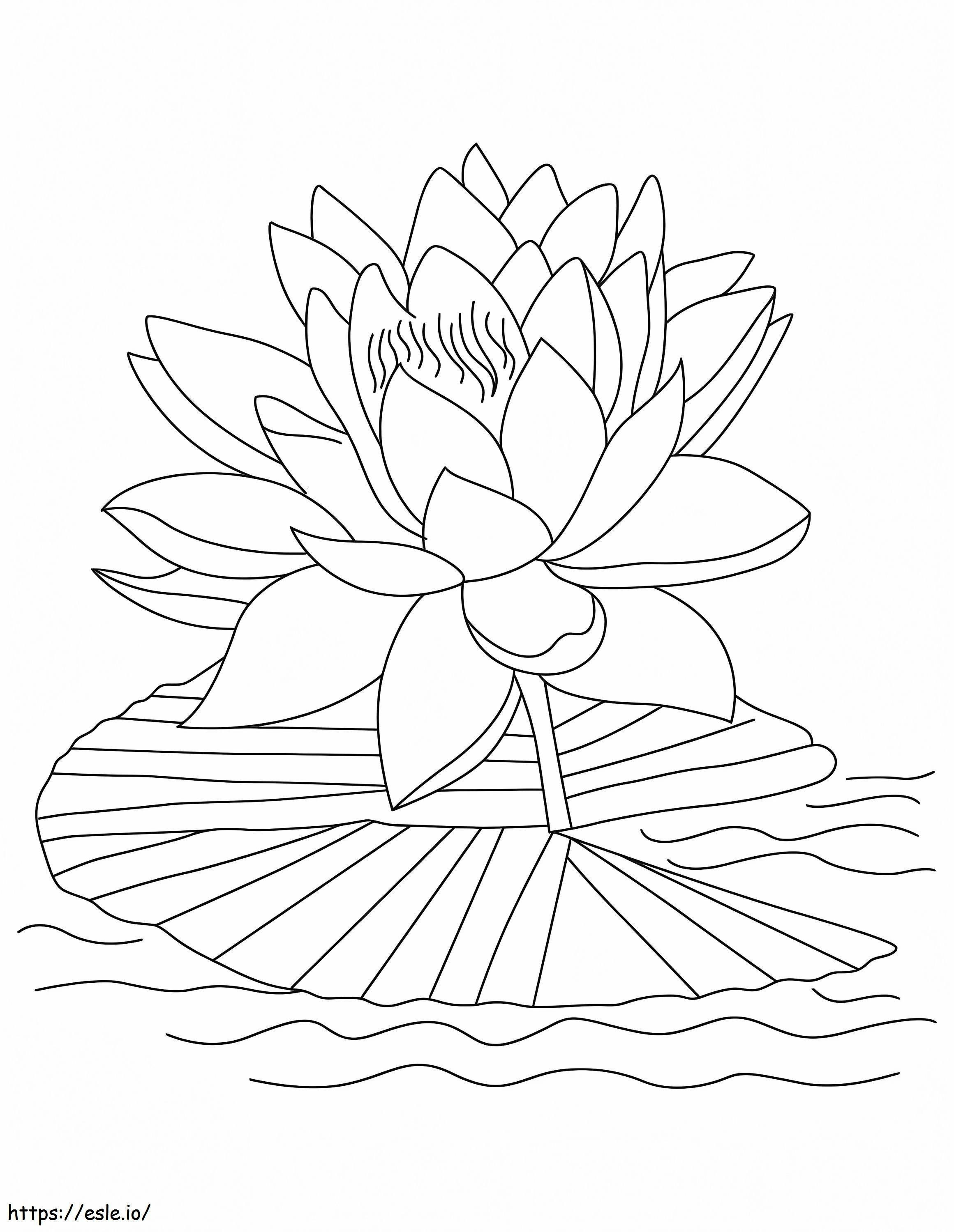 Coloriage Lotus Simple à imprimer dessin
