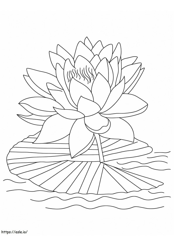 Coloriage Lotus Simple à imprimer dessin