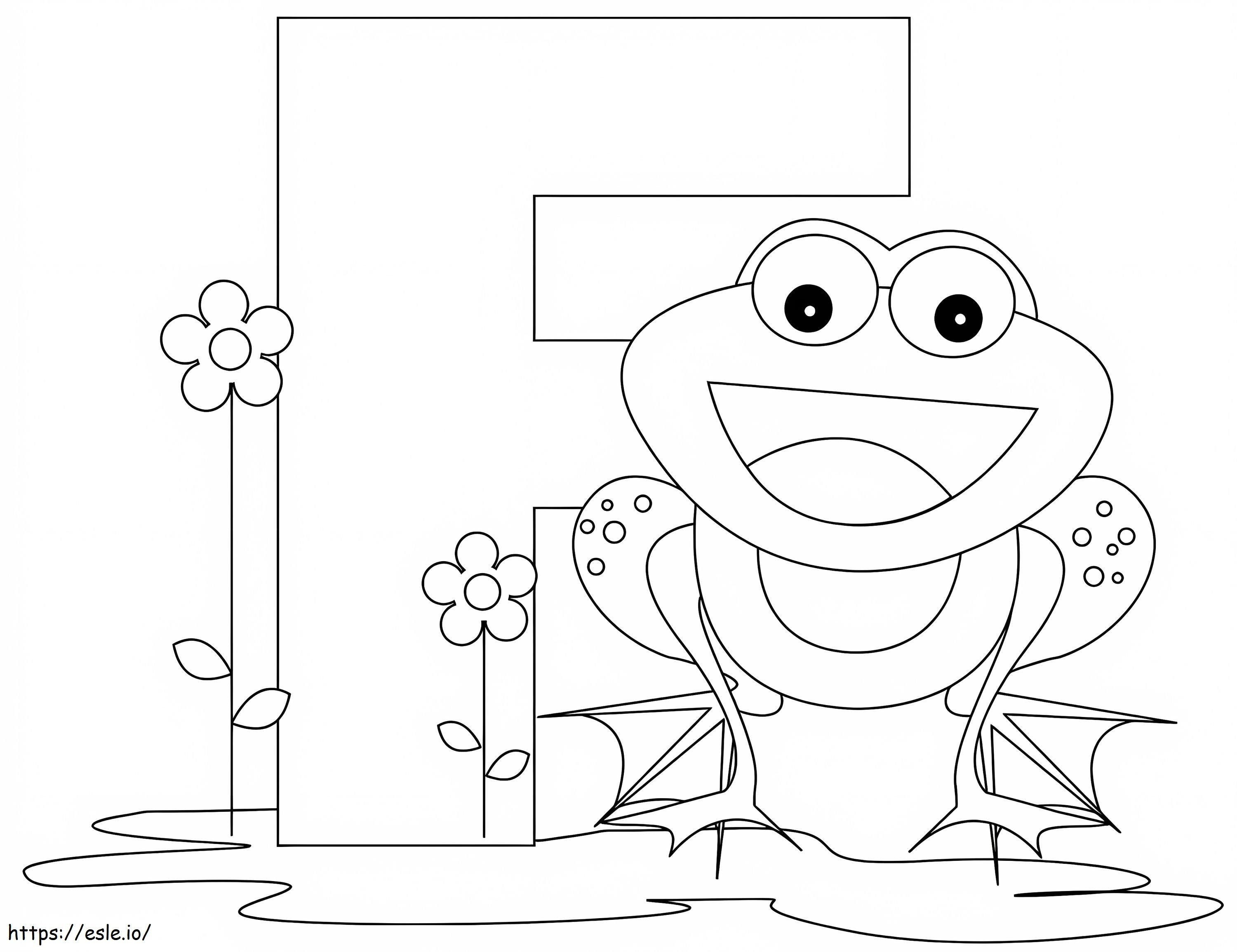 Letter F 3 coloring page