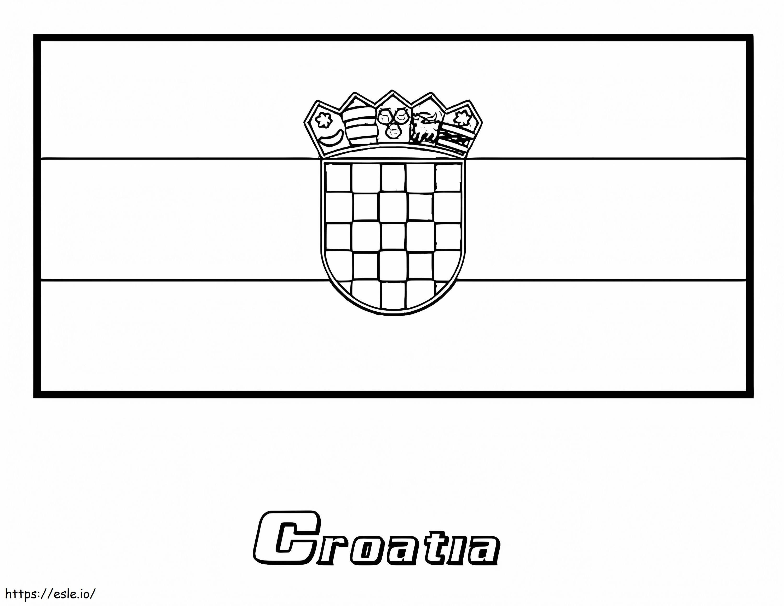 Bendera Kroasia Gambar Mewarnai