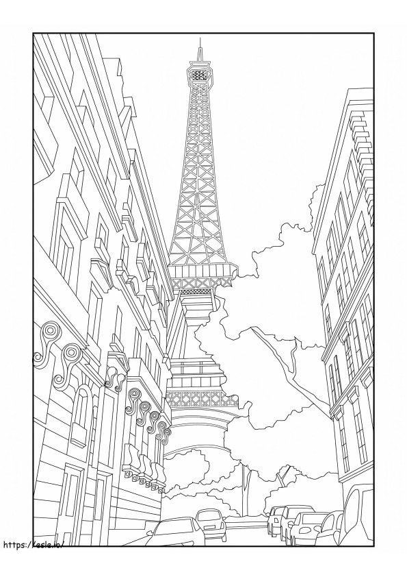 Coloriage Paris Ville Normale à imprimer dessin