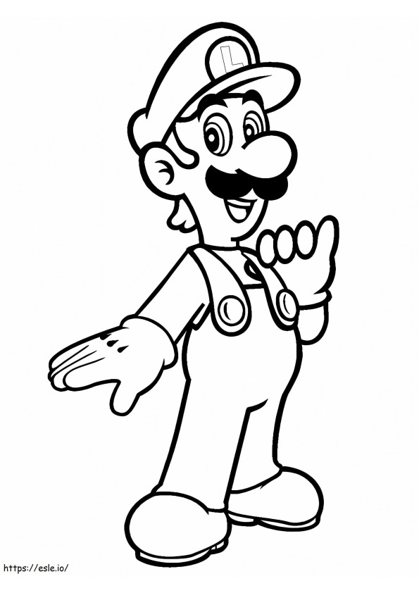 Luigi De Super Mário 1 766X1024 para colorir