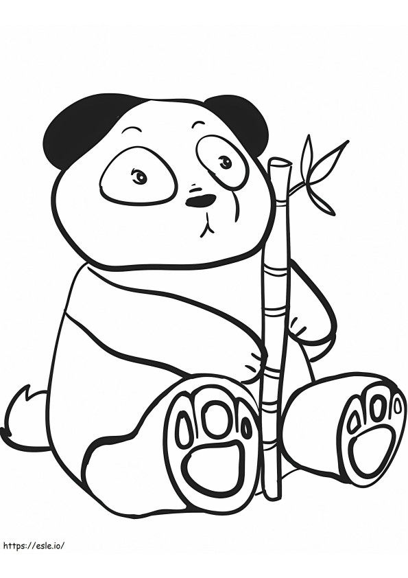 Kawaii Panda 1 värityskuva