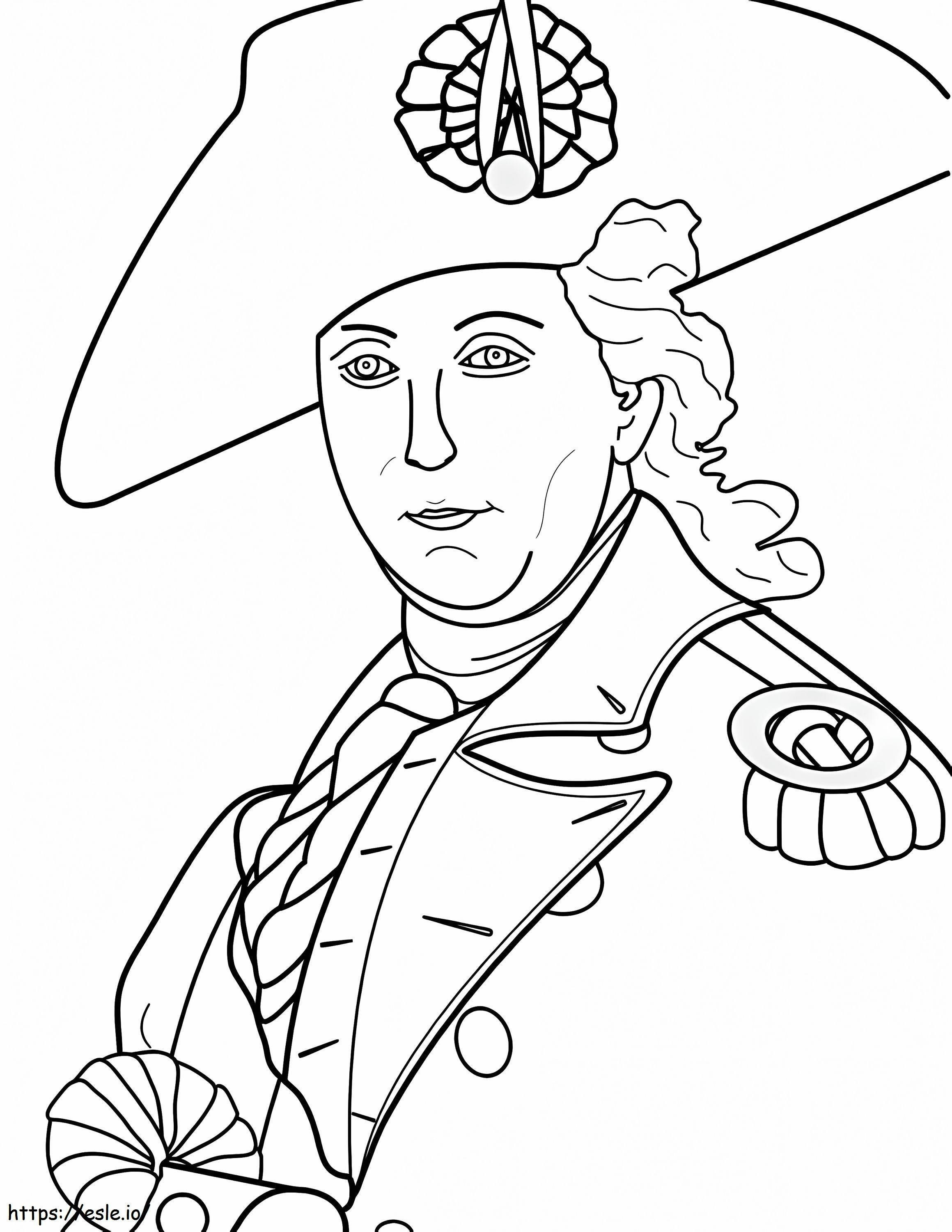Coloriage Georges Washington 23 à imprimer dessin