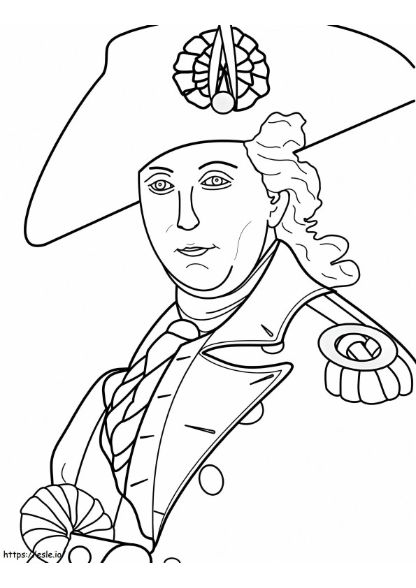 Coloriage Georges Washington 23 à imprimer dessin