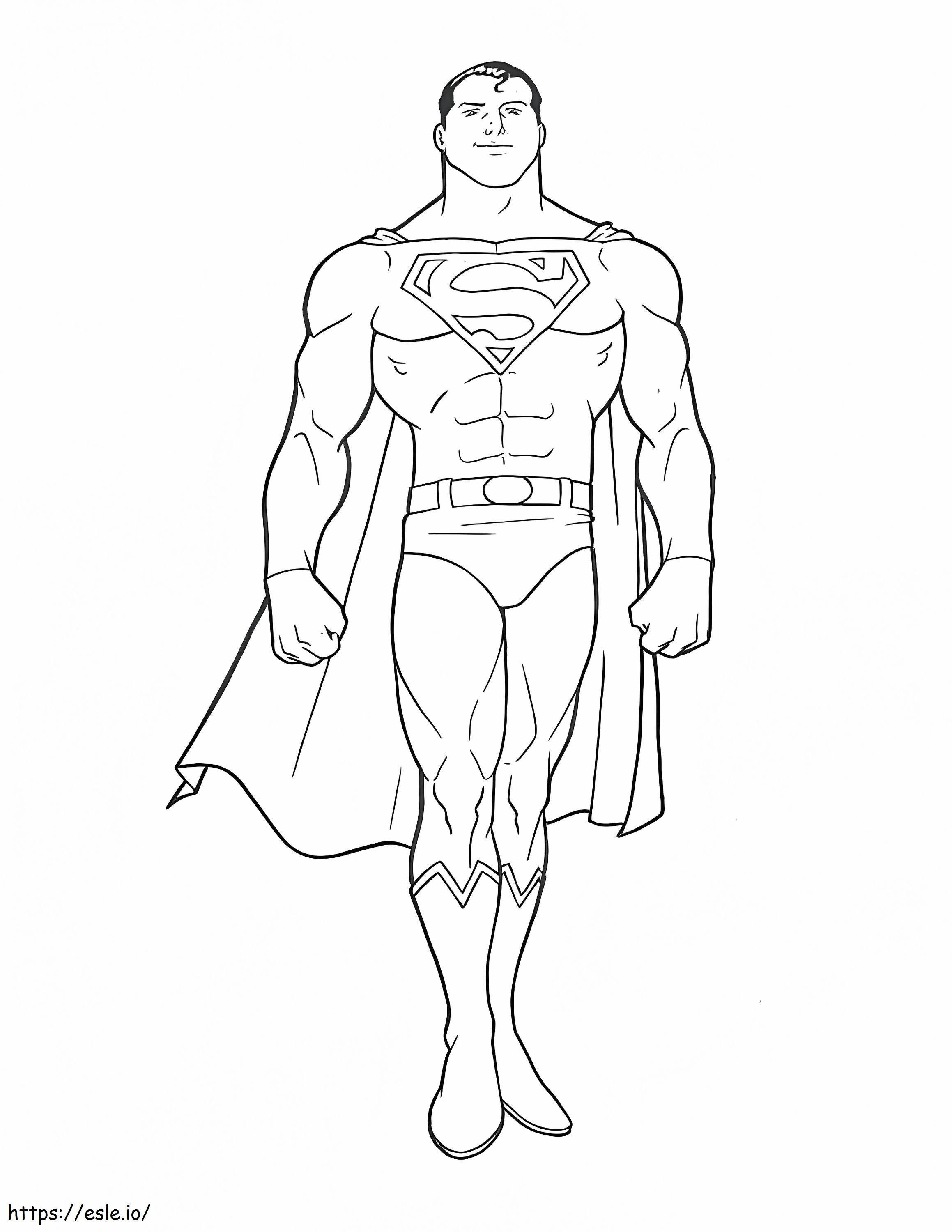 スーパーマン 1 ぬりえ - 塗り絵