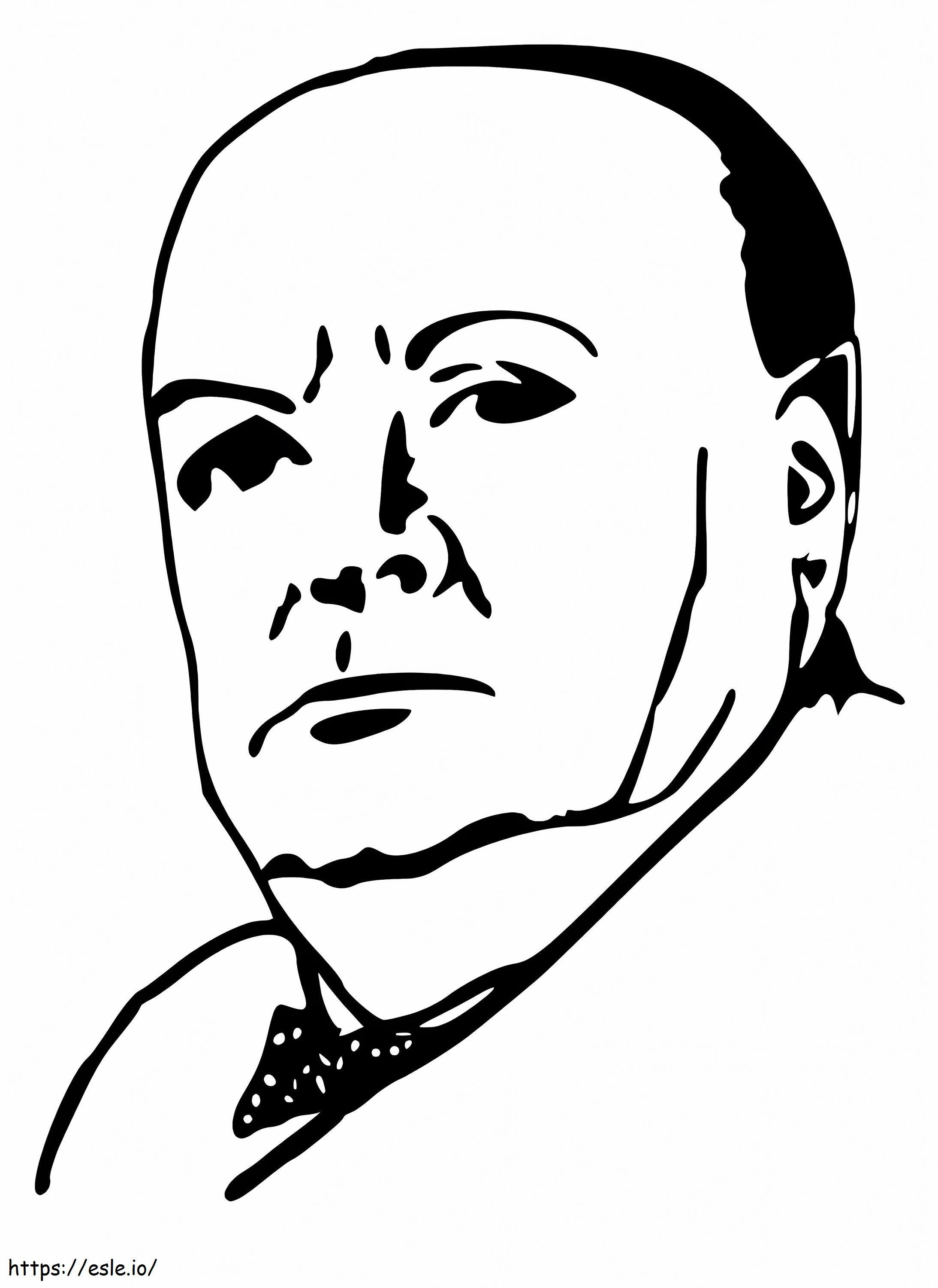 Coloriage Winston Churchill5 à imprimer dessin