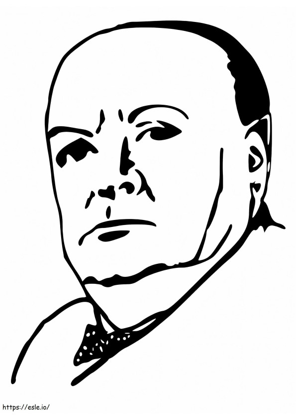 Winston Churchill 5 coloring page
