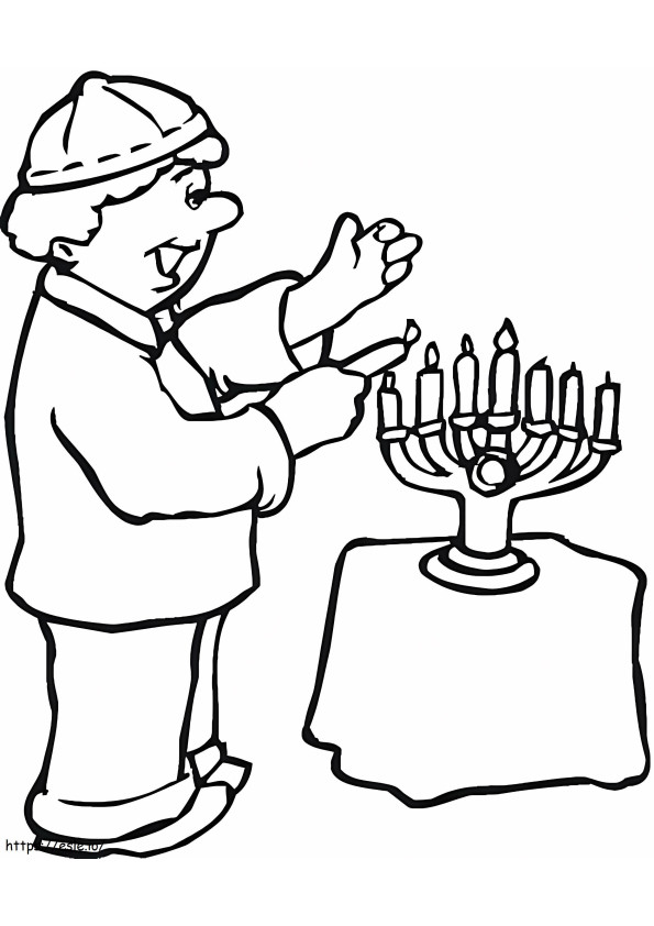 Hanukkah 3 coloring page