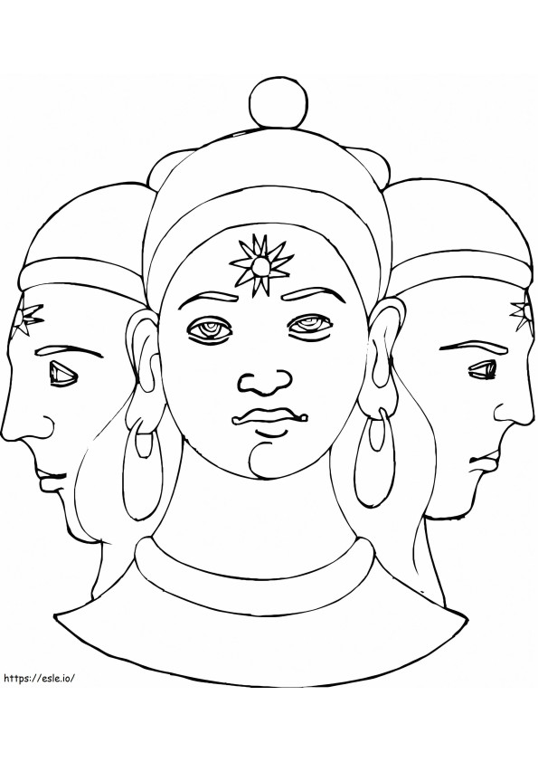 Shiva coloring page