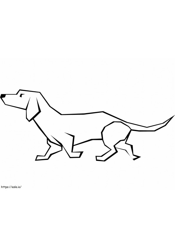 Simple Dachshund coloring page