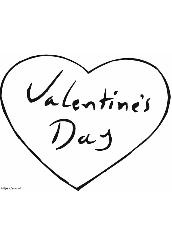 Valentines Day Heart coloring page