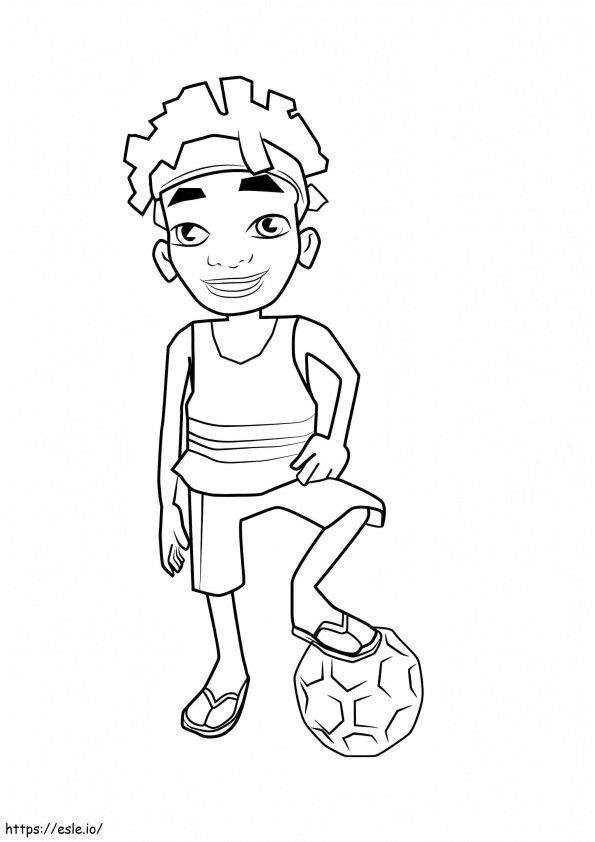 Edison From Subway Surfers coloring page