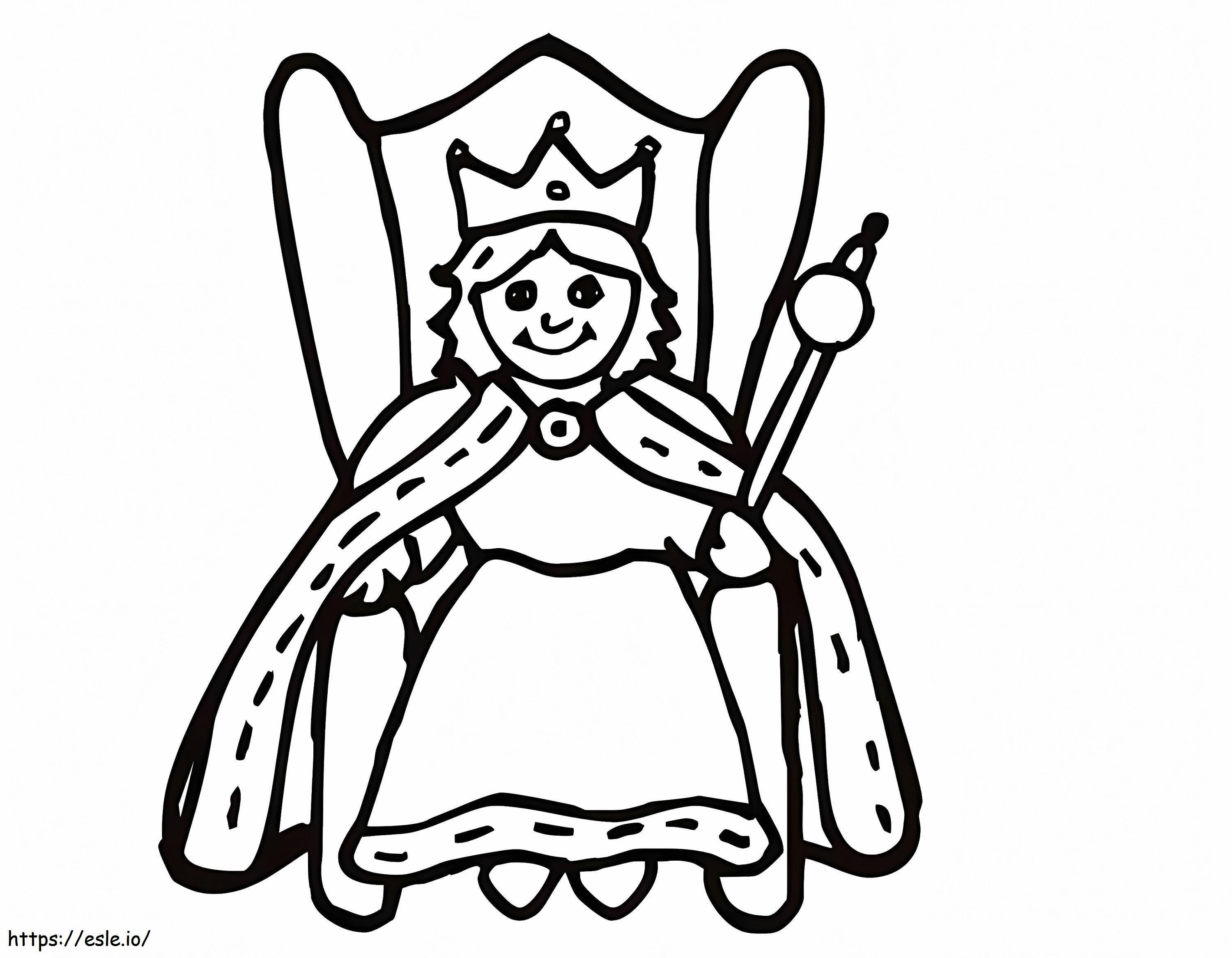 Happy King coloring page
