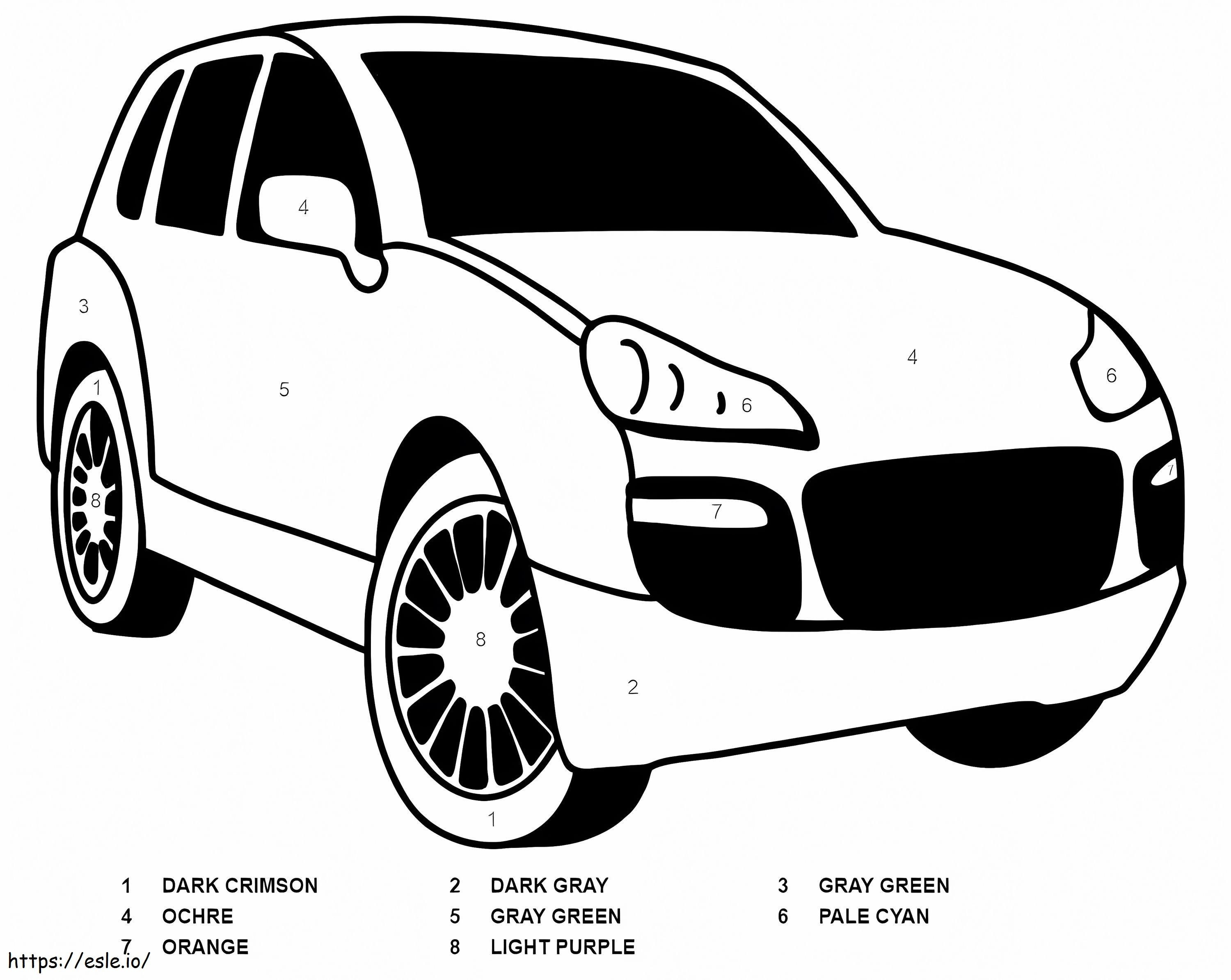 Porsche Cayenne Autofarbe nach Nummer ausmalbilder